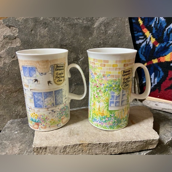 Made in Britain Pair of Fine Bone China Mugs - Picture 1 of 8